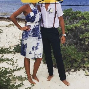 Cooper St. Blue & White Sleeveless Dress